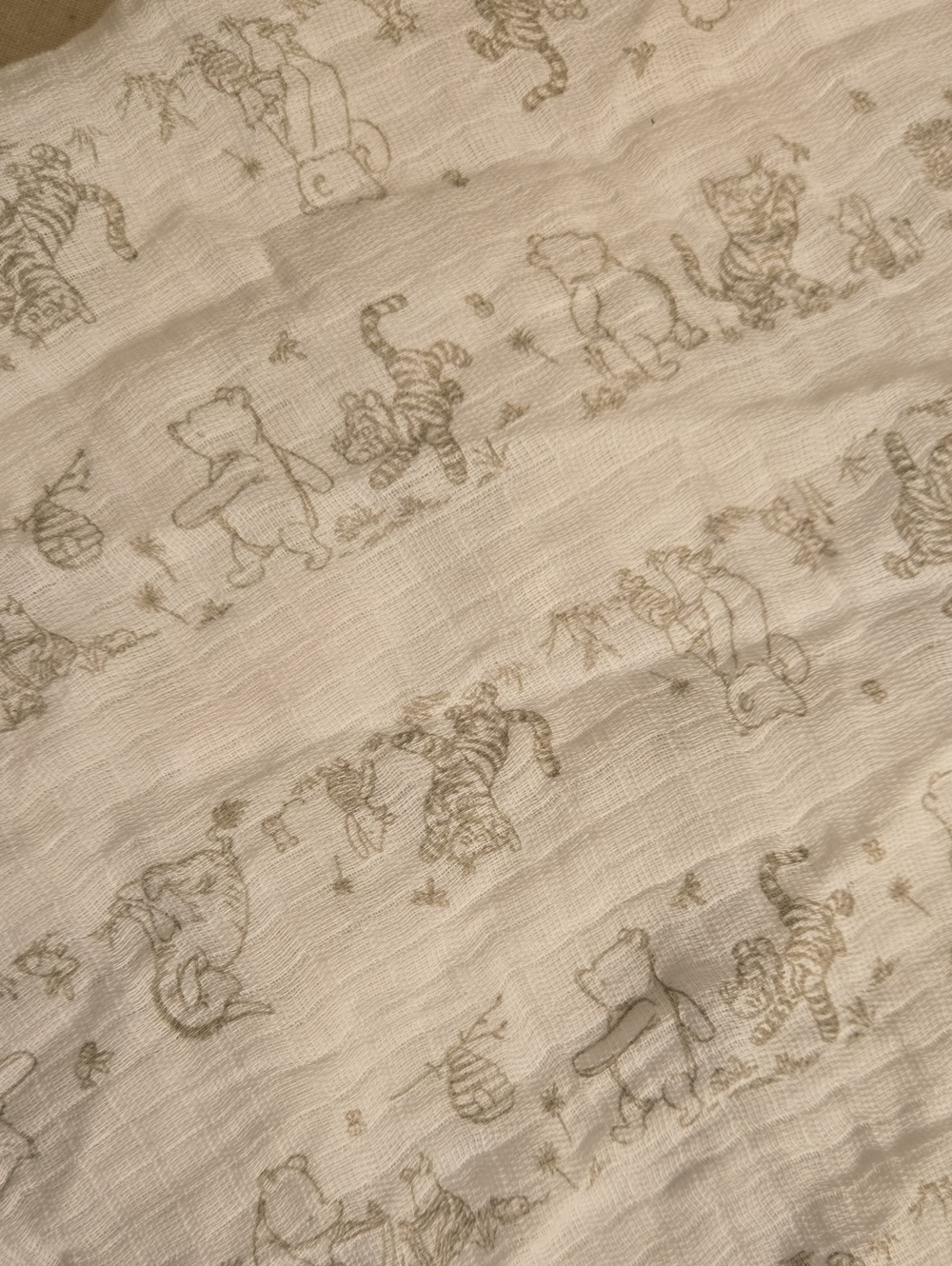 Disney Winnie the Pooh Beige Swaddle Blanket